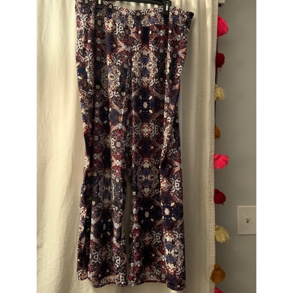 Palazzo bohemian pants red, white & blue